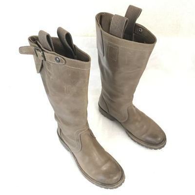 Japan SAYA Vibram Sole Long Leather Boots 23cm Brown Handmade(USED)