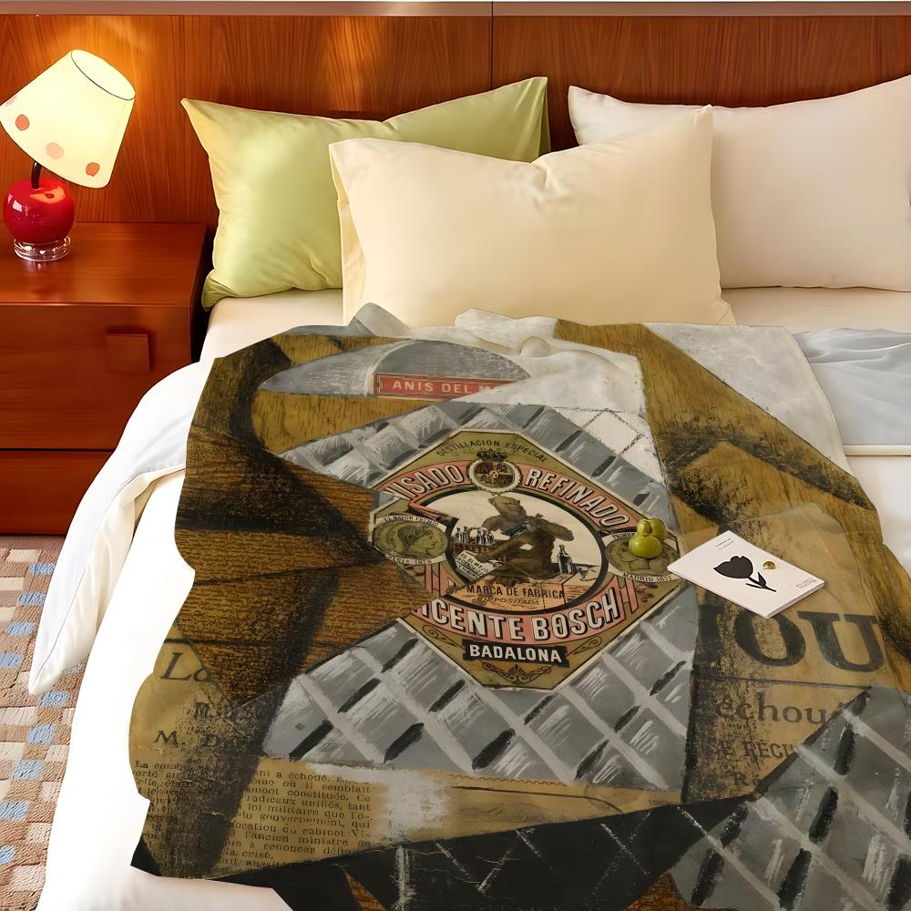 Artist J-Juan G-Gris Throw Flannel Throw Blanket, Lightweight Cozy, Durable Washable cute Cool
