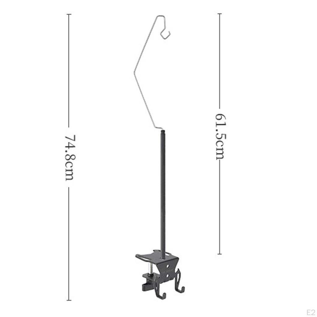 Tank Hook Organizer, Camping Light Holder, Accessory, Black, Ideal for Outdoor Activities