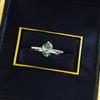 Jewelry Wind Daily 6 * 8Mm Tourmaline Green Dove Egg Ring Female