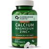 Carbamide Forte Veg Kalzium und Vitamin D3 Tabletten 60er Packung | Zink Magnesium Supplement für Knochen- und Gelenkunterstützung