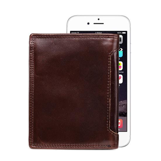 Men Short Faux Leather Wallet Large Capacity Bi-fold Wallet with Zipper Pocket Cash Coin Card Holder Folding Front Pocket Business Wallet