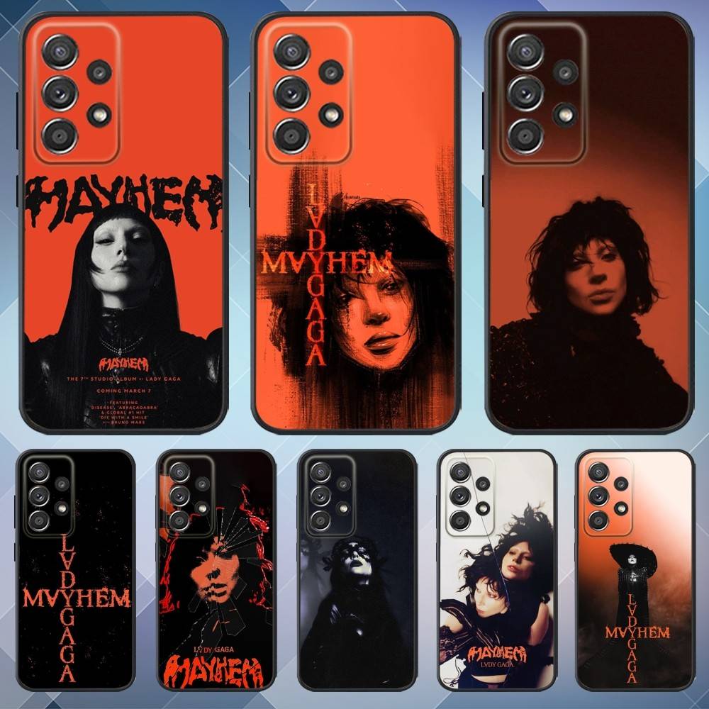 L-LADY G-GAGA MAYHEM Phone Case For Samsung S25,S24,S21,S22,S23,S30,Ultra,S20,Plus,Fe,Lite,Note,10,9,5G Black Cover