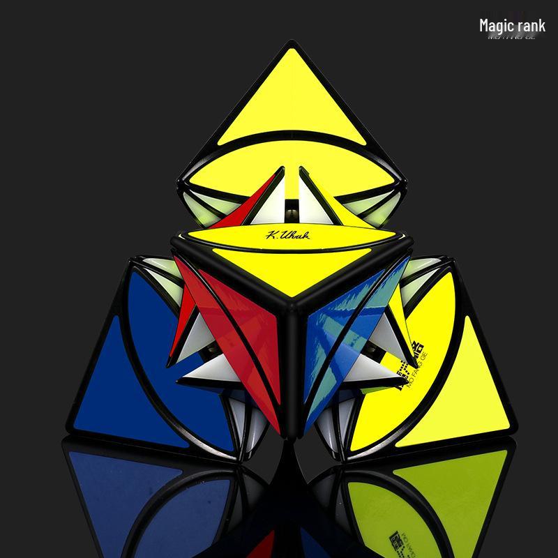 Qiyi Disc Pyramid Cube - Triangle Smooth Educational Puzzle for Kids