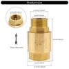Brass Spring Check Valves 3/4 Thread Horizontal Inline One Way Flows Inline Check Valves for Well Pump & Water Tank
