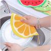 Cute Fruit Printed Kitchen Absorbent Wipes Hanging Hand Towels Bathroom Quick-drying Dish Cloths Drying Fruit Cloth