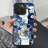 C-Cool Blue O-Ocean Retro Phone Case For iPhone 17,16,15,14,13,12,11 Plus,Pro Max,XS,Colorful Silver Phone case Funda Cover