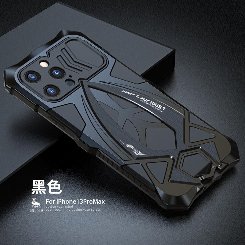 

Luphie Metal Full Protect Armor Phone Cover Cases For Iphone 17 15 14 13 Pro XS Max X XR 8 7 SE Case Shockproof Fundas Bumper For iPhone 16 Pro Max чёрный