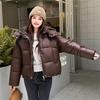 Winter Women's Thick Loose Hooded Short Cotton Jacket M-XXL
