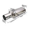 High Flow exhaust muffler 2.5 inch to 4 inch sport car Muffler Exhaust Pipe Stainless Steel