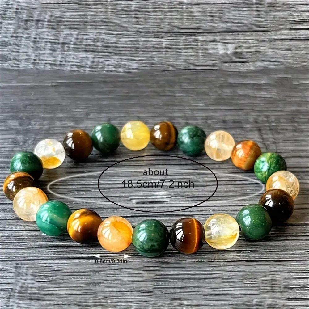 

Personalized Trendy Stone Bracelet, Niche Citrine Bracelet, Tiger S Eye Stone Bracelet, Women S. 8mm beads