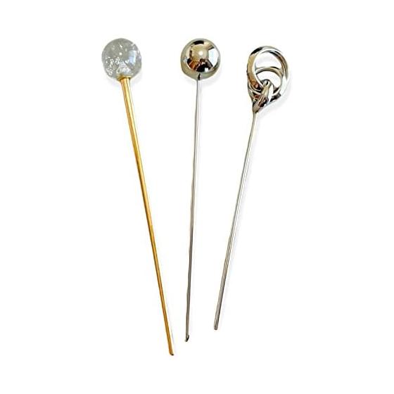 Silver Kanzashi Hairpin for Japanese Traditional Wear, Formal Occasions, Weddings, Graduations, Bridal, Kimono, Furisode, Hakama - Approx. 15cm,