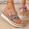 Fashion Women Sandals Summer Platform Shoes Women 2025 New Beach Casual Heeled Sandals Bohemian Handmade Slippers Sandalias De Mujer