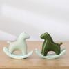 Creative Ceramic Rocking Horse Figurine Exquisited Design Animal Decoration Adds Charm To Any Room
