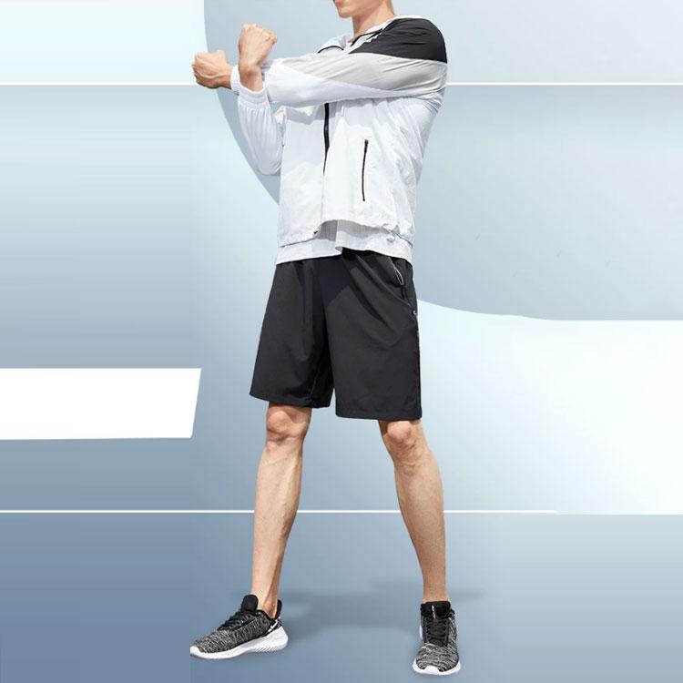Li Ning Training Series Quick-Dry Running Shorts Men Shorts Black AKSR125-1