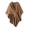 Elegant Womens Oversized Cape Shawl Winter Lightweight Wrap Coat Solid Color Draped Stylish Outerwear