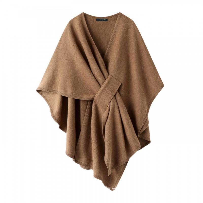 Elegant Womens Oversized Cape Shawl Winter Lightweight Wrap Coat Solid Color Draped Stylish Outerwear
