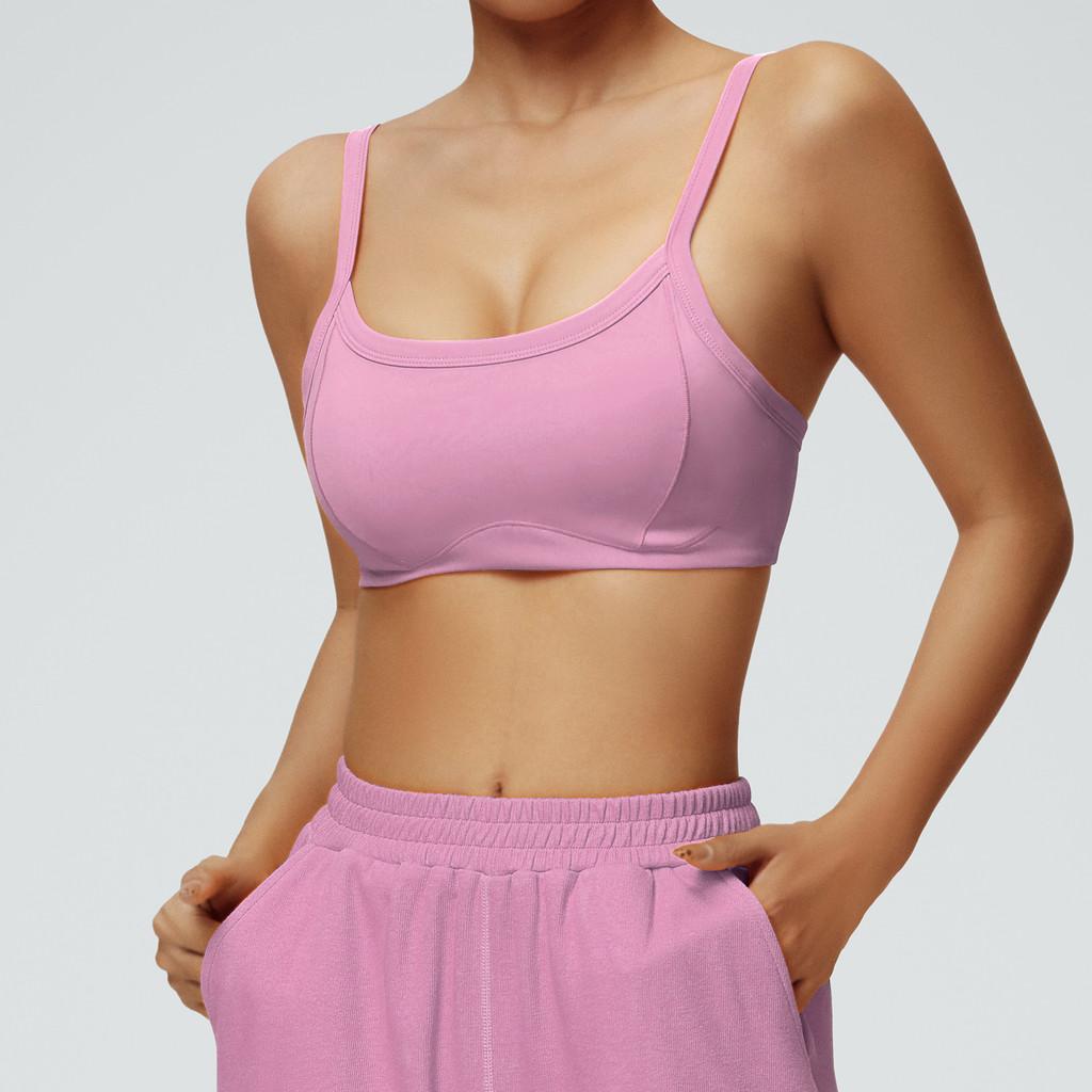 Nude Sports Bra With Removable Pads For Yoga And Running Enthusiasts