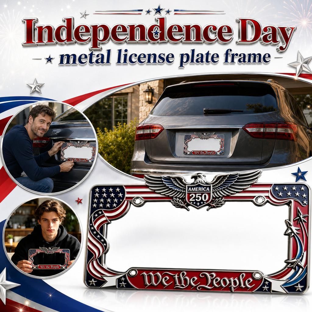 2D Decorative License Plate with Stylish Design for Car Front and Rear