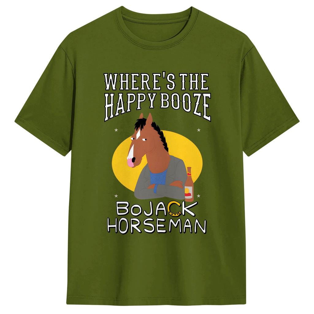 Übergroßes T-Shirt Sommer Bojack Horse Unisex Mode T-Shirts Reines Baumwoll-T-Shirt Für Unisex Y2k Lässige Kurzarm-Tops
