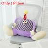 Cozy Monster Cartoon Plush Lumbar Pillow With Breathable Outer Cover For Girls Bedroom Lounge