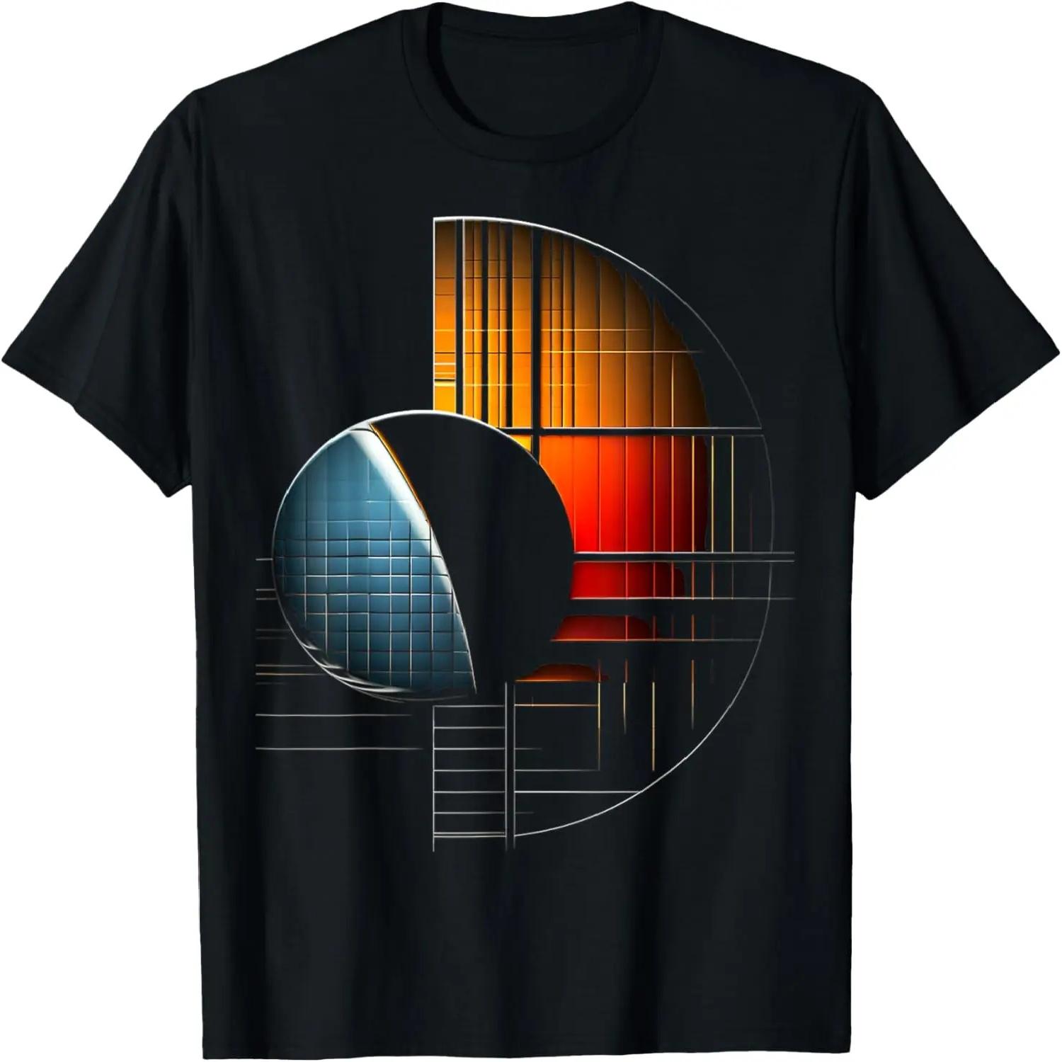 Planet Art Polygon Geometric Graphic Motif Planet T-Shirt S чёрный