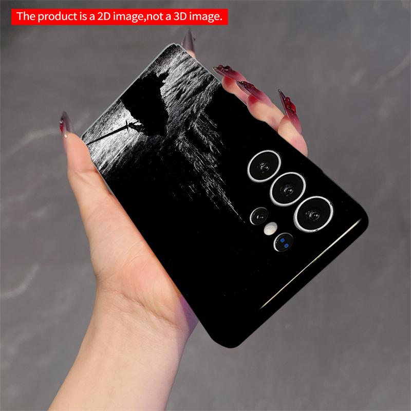 2DFlat Samsung phone case Dark knight, towering castle, sword drawn. Applicable to Galaxy S23 S24 S25ULTRA S26 A12 A14 A15 A16 A54 A55