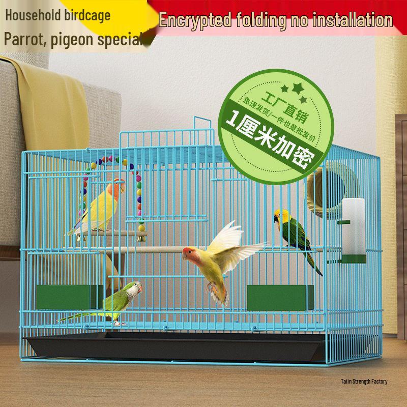 Large Metal Cage for Cockatiels, Myna, Finches, and Tiger Skin Birds