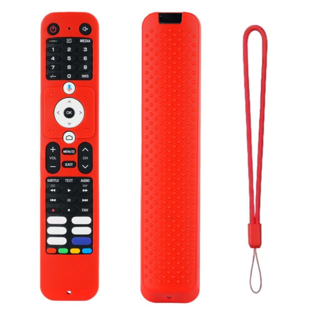 Silicone Protective Case Shockproof with Lanyard Remote Controller Cover Protector for Haier Smart TV Remote Control HTR-U32