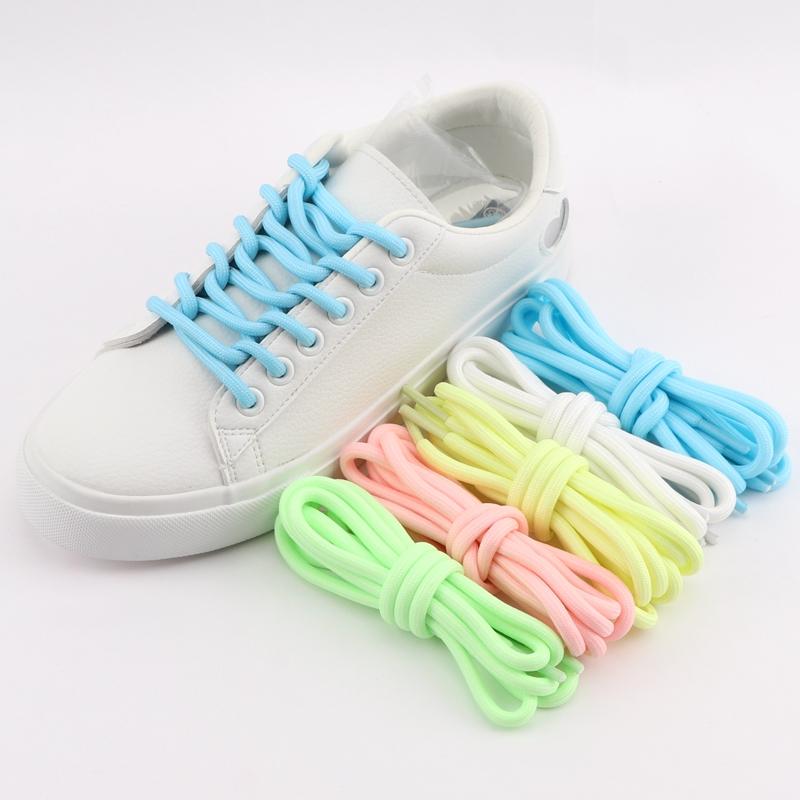 Luminous Shoe laces 0.5CM Bold High Quality Fluorescent Shoelaces Glow In The Dark Night Round Shoelace Sneaker Laces Shoes