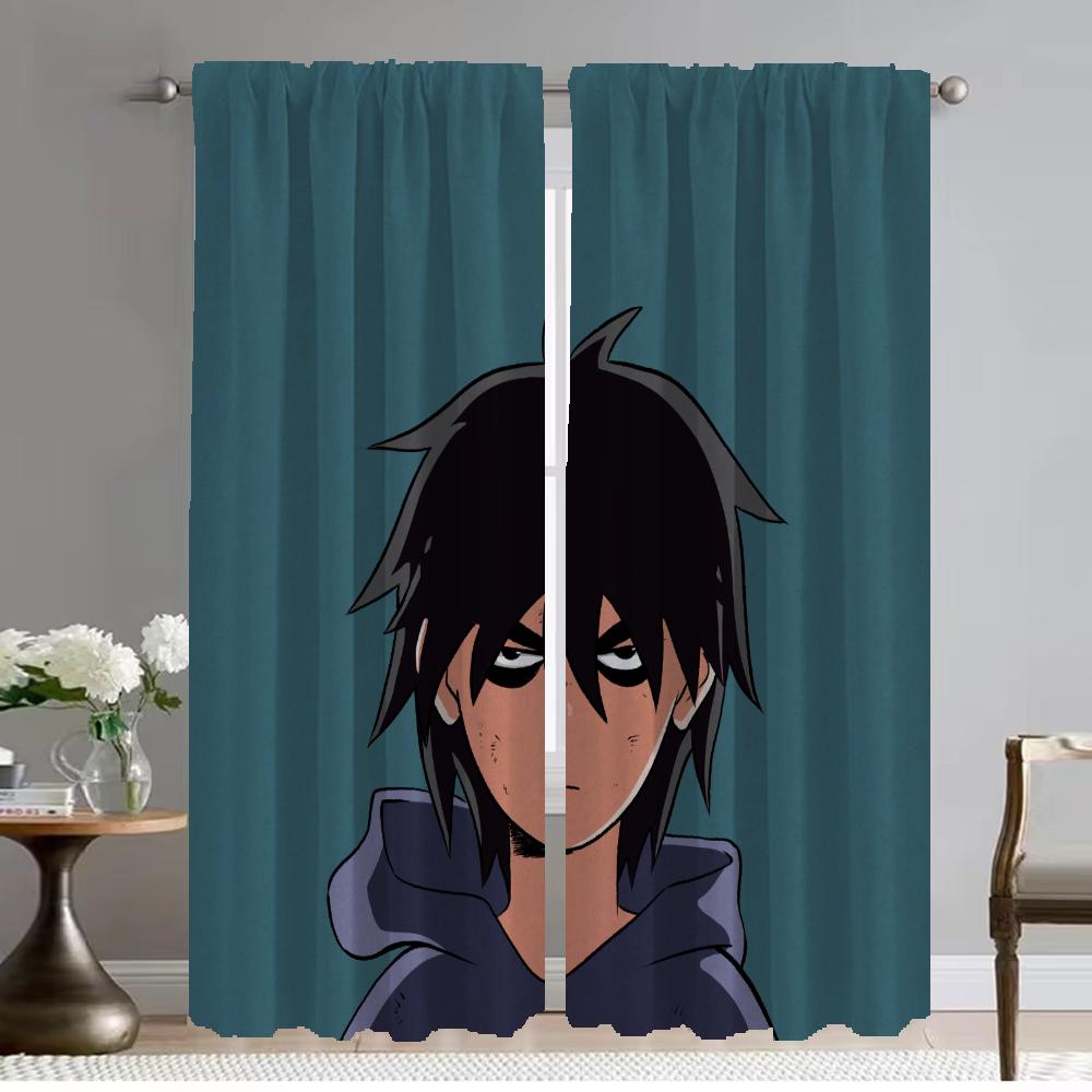 

Elegant Room Curtains for Living Room Assassin Tulle for Bedroom Halloween Decoration Window Curtain Home Interior Curtains W50xH70cmx2pcs-CL