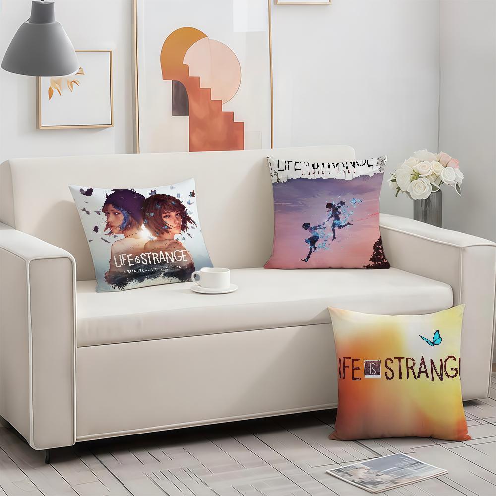 L-Life I-Is Game S-Strange cushion cover For Sofa Car Office Cafe Soft And Comfortable Double-Sided Printing Pillow Cover