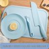 Available Kindergarten Plastic Kitchen & Fruit Knife Set for Kids - Includes Baby Fork & Vegetable Cutting Tools.