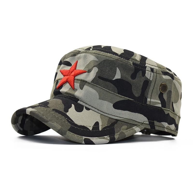 Five Red Pointed Star Hat Cotton Baseball Cap For Travel Days Casual