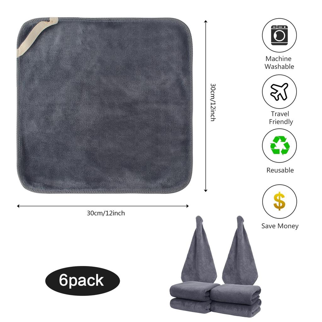 Sinland Mikrovlákno Obličej Měkké na Okamžité Rychlé Zápach Odolné pro Domácí Estetické a Profesionální Vše 30cm x Sada Ručníků, Nadýchané, Dotek, Savost,
