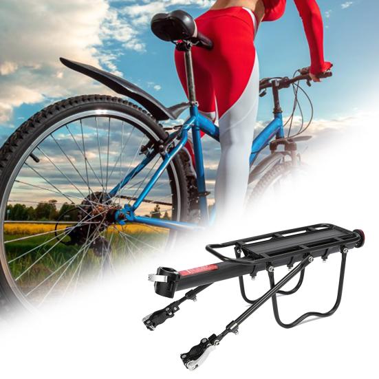 Mountain Bike Pannier Rack Quick Release & Installation Bike Rear Shelf Aluminum Alloy Bicycle Rear Pannier Rack Sturdy MTB Tailstock