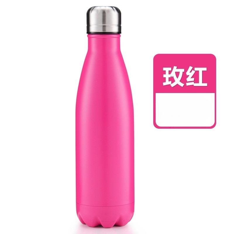 1Pc European and American Coke Bottles Outdoor Large-capacity Car Sports Water Cups 304 Stainless Steel Vacuum Thermos Cups