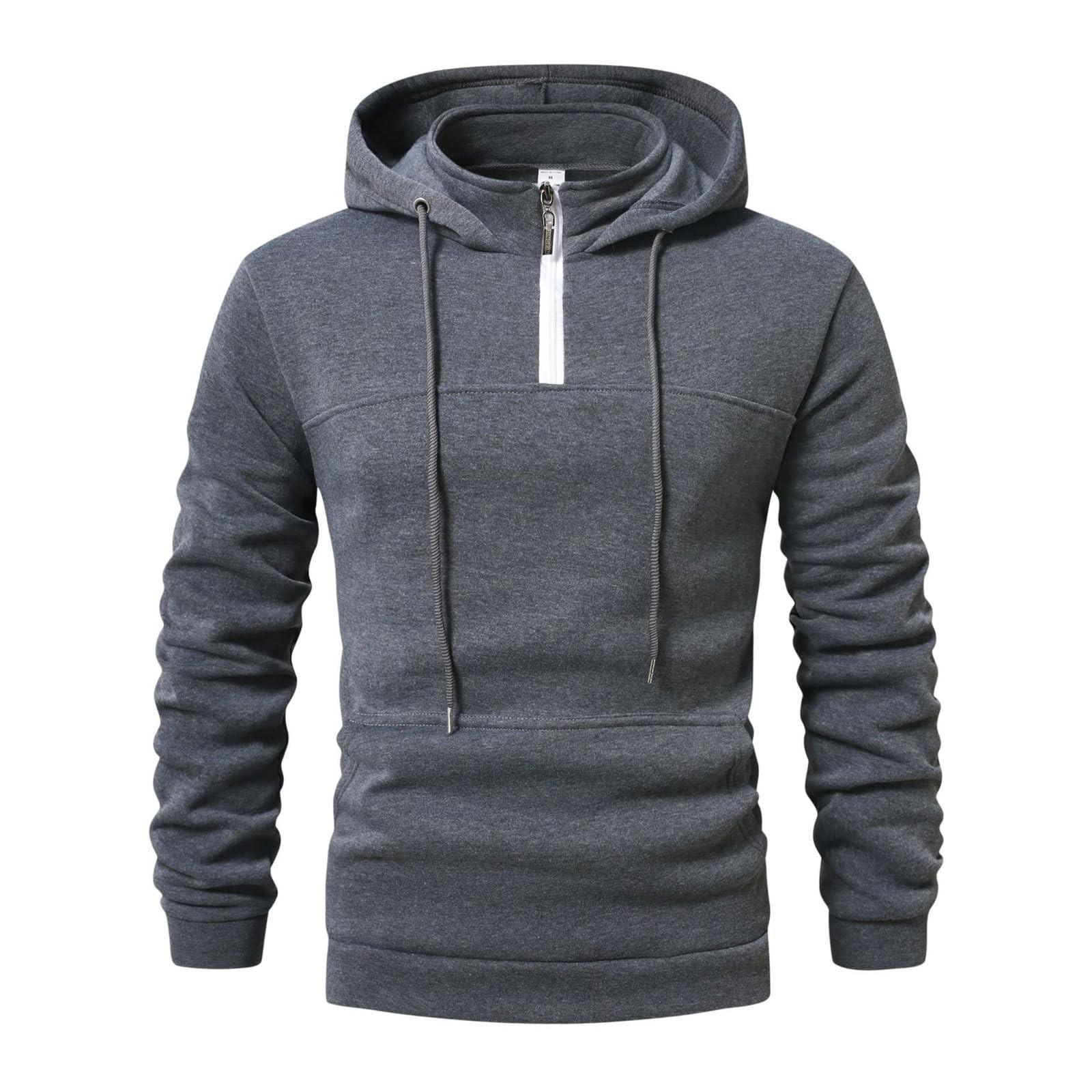 Men s Hooded Sweatshirt Full Zip Up Casual Jacket With Pockets Warm Winter Sports Outerwear M 3219₽