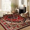 Red Black Vintage Persian Non-slip Fluffy Rug Decoration Locker Room Stain Resistant Mat Large Area Short Velvet Sofa Carpets