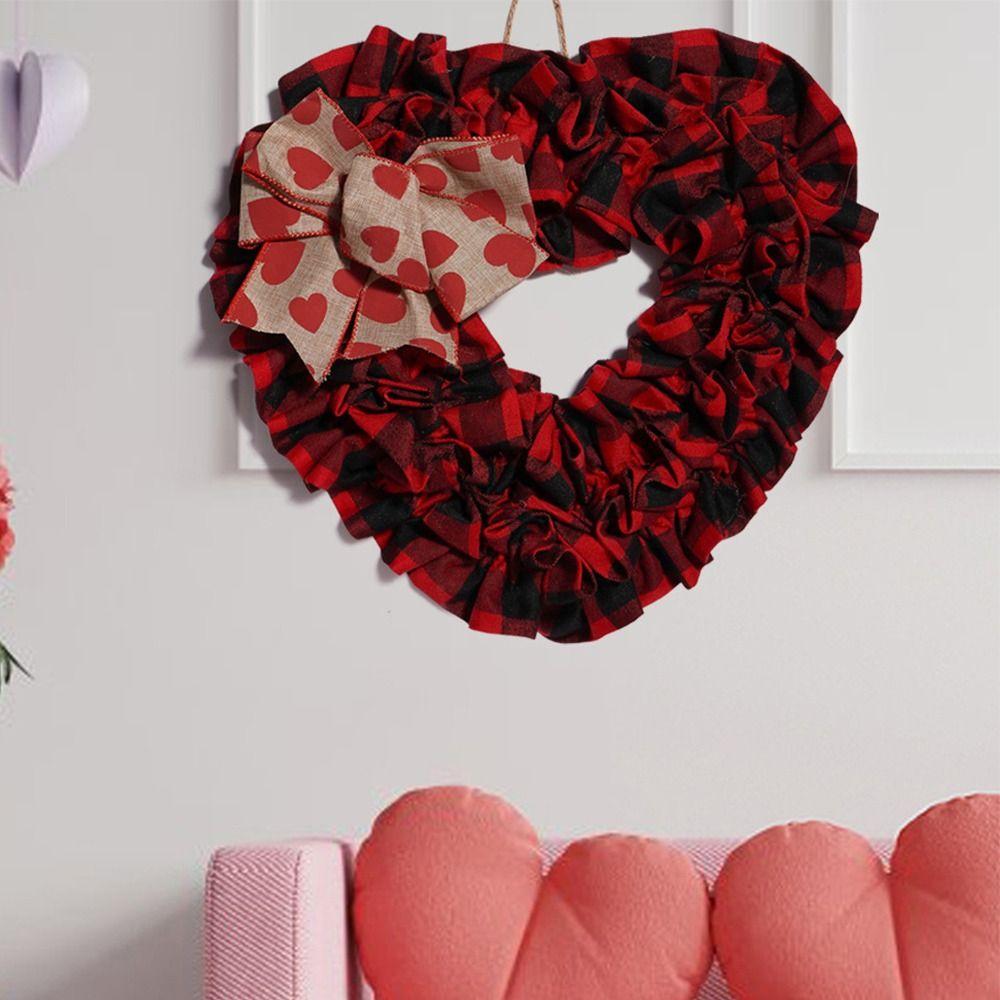Unique Heart Shaped Wreath Exquisite Wall Hanging Garlands Valentines Day Wreaths  Anniversary