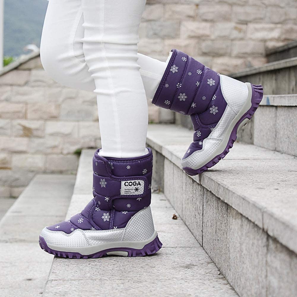 Meio Snow Junior Winter Shoes with Fleece and for Skiing and Outdoor for Boys and Girls Kids' Boots, Boots, Boots, Children's Lining, Waterproof,