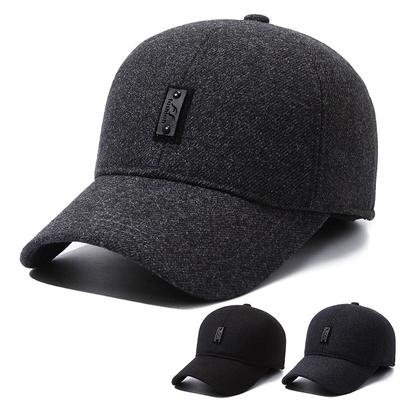 Осінь-зима Чоловіча бавовняна кепка для захисту вух Середнього віку Тепла кепка на відкритому повітрі Чоловіча бейсболка Кепка