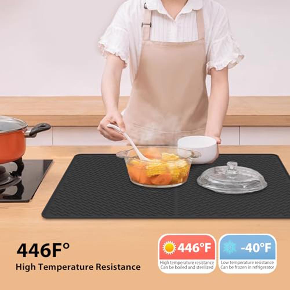 Silicone Stove Mat Silicone Glass Top Stove Cover Protector Mats Kitchen Drying Mat Anti Scalding Silicone Mat Cooking Tools