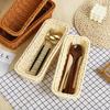 Kitchen Cutlery Storage Basket Handwoven Fork Spoon Chopsticks Storage Basket Kitchen Cutlery Bread/Vegetables Basket