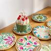 Amazon Rattan Hand Woven Colored Shell Tea Cup Pad Circular Heat-resistant Insulation Pad Household Teapot Pad Coaster