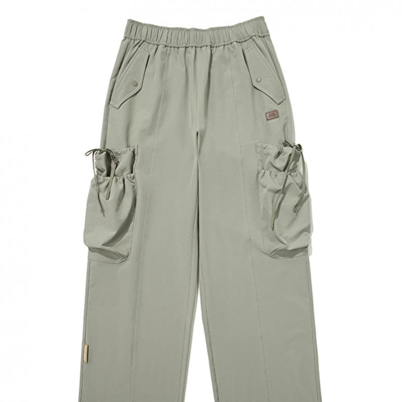 Women String Brushed Cargo Pants  Olive 