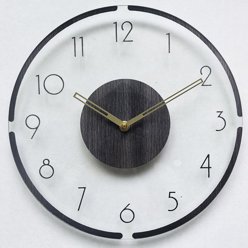 Tempered Glass Wall Clock Nordic Living Room Furniture Clocks Interior Silent Decoration Wall Clock Modern Accessories Clocks