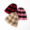 Cashmere Autumn and Winter New Style Women's High End Color Blocked Windproof Thickened Warm Fashion Knitted Casual Hat