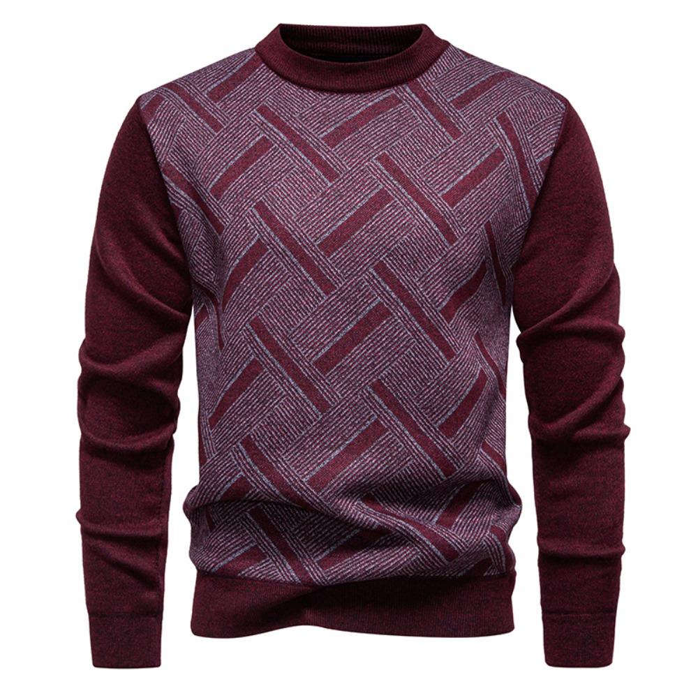 Thick Casual Round-neck Warm Knitted Sweater for Men In Autumn and Winter