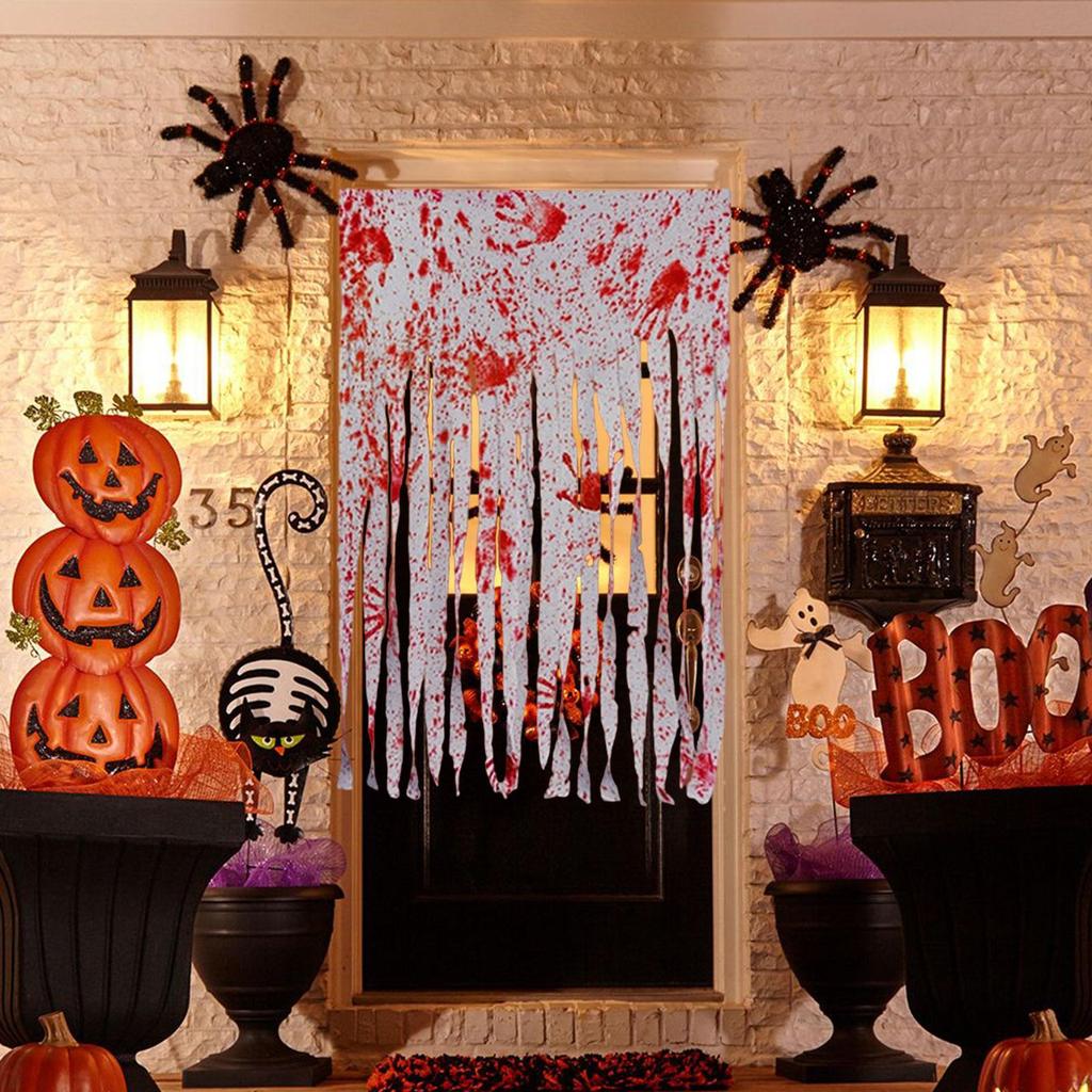 Tenda da Porta di Halloween Decorazione Spaventosa Panno Creepy per le Vacanze